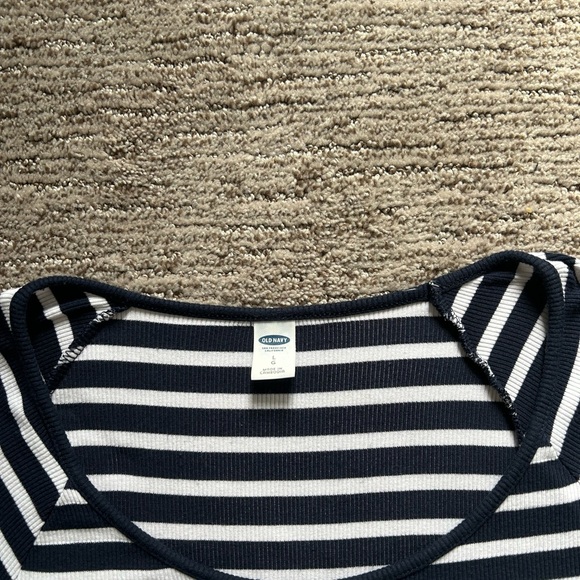 OLD NAVY TSHIRT DRESS - NAVY & WHITE - SIZE L - Picture 2 of 2